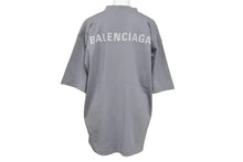 Load image into Gallery viewer, BALENCIAGA バレンシアガ 24SS リフレクター ロゴ Tシャツ 764235 TQVN1 グレー サイズXS 美品 中古 4b005695