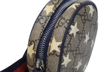 Load image into Gallery viewer, GUCCI グッチ チルドレンズ ラウンド ミニウエストポーチ 502330 GGスプリーム レザー ベージュ シルバー金具 良品 中古 4b005697