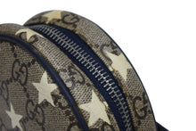 Load image into Gallery viewer, GUCCI グッチ チルドレンズ ラウンド ミニウエストポーチ 502330 GGスプリーム レザー ベージュ シルバー金具 良品 中古 4b005697