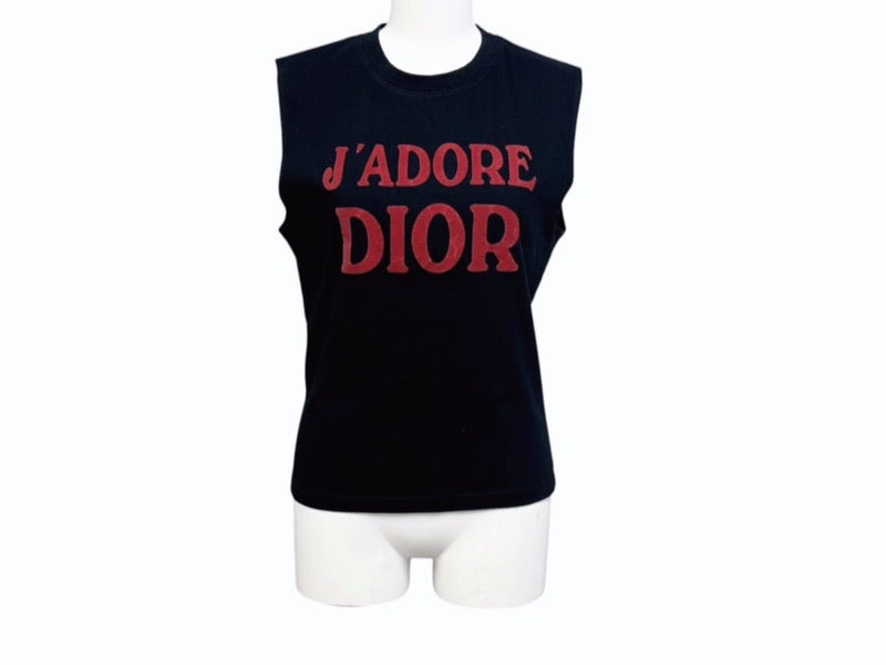 極美品 Christian Dior クリスチャンディオール J'ADORE DIOR ジャドール タンクトップ 2A12155300 サイズ42 ガリアーノ期 中古 4b005702