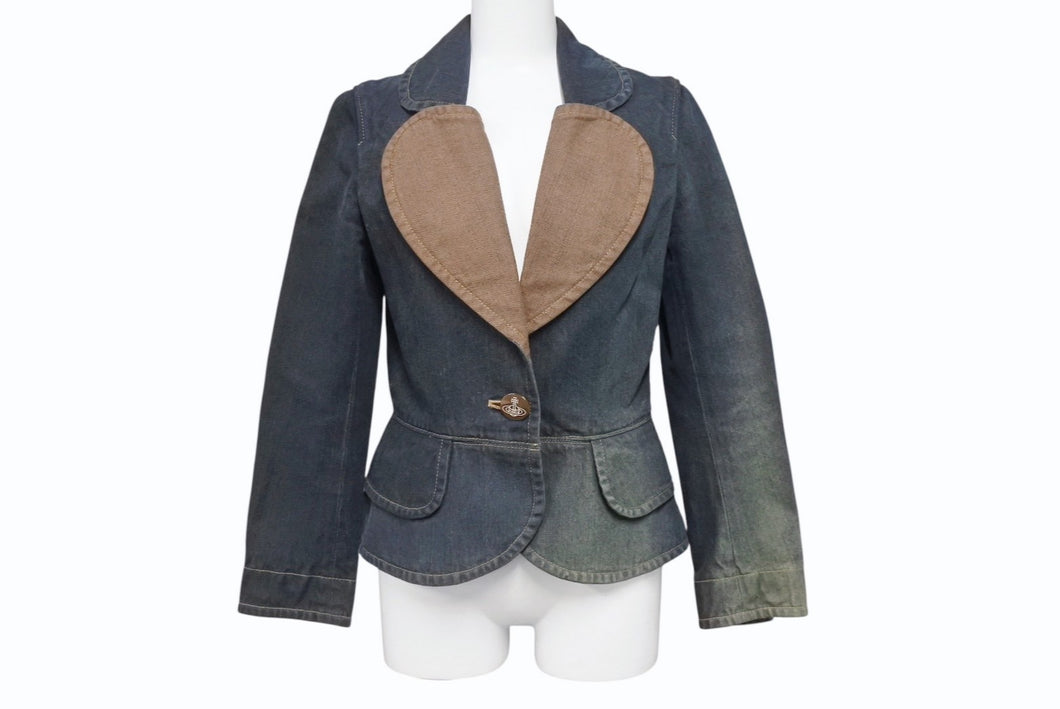 Vivienne Westwood ヴィヴィアンウエストウッド RED LABEL レッドラベル ラブ テーラードジャケット 357-01-45013 サイズ2 美品 中古 4b005705