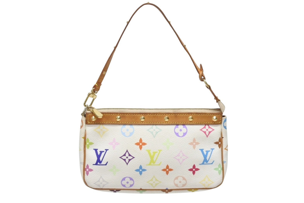 LOUIS VUITTON ルイヴィトン ポシェット アクセソワール アクセサリーポーチ M92649 モノグラム マルチカラー 村上隆 美品 中古 4b005717