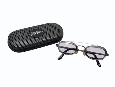 Jean Paul GAULTIER ジャンポール ゴルチエ ツーブリッジ クリップオンサングラス 56-7116 シルバー パープル ヴィンテージ 美品 中古 4b005718