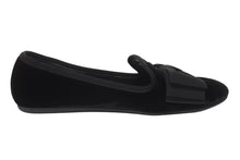 画像をギャラリービューアに読み込む, 極美品 MIUMIU ミュウミュウ 24FW フラットパンプス 5S088E サイズ37 ベルベット レザー ラバー ブラック ロゴプレート 中古 4b005735