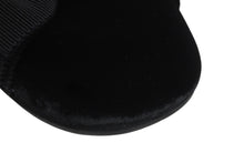 画像をギャラリービューアに読み込む, 極美品 MIUMIU ミュウミュウ 24FW フラットパンプス 5S088E サイズ37 ベルベット レザー ラバー ブラック ロゴプレート 中古 4b005735