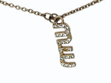 画像をギャラリービューアに読み込む, MIUMIU ミュウミュウ グラスチェーン グラスコード 重量約14.2g 全長約82cm チャーム GP メタル ラインストーン ゴールド 美品 中古 4b005736