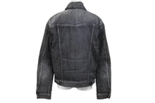 Load image into Gallery viewer, 極美品 SAINT LAURENT サンローラン 18AW ウォッシュド デニム ジャケット ブラック コットン ダメージ加工 527407 サイズM 中古 4b005776