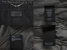 Load image into Gallery viewer, 極美品 SAINT LAURENT サンローラン 18AW ウォッシュド デニム ジャケット ブラック コットン ダメージ加工 527407 サイズM 中古 4b005776