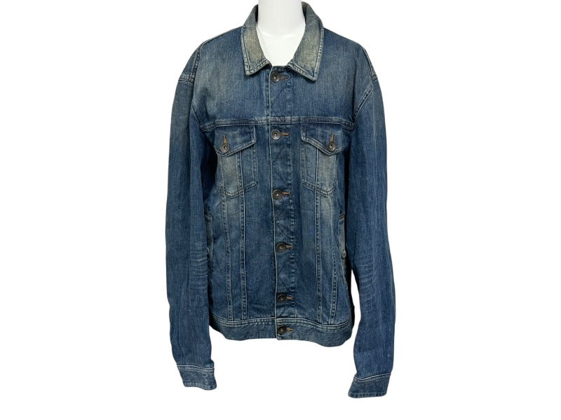 ARMANI JEANS アルマーニ ジーンズ デニムジャケット UJPN 2131 02342 コットン エラスタン ブルー サイズ50 美品 中古 4b005777