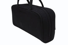 画像をギャラリービューアに読み込む, 極美品 BURBERRY バーバリー ロゴ 化粧ポーチ ミニハンドバッグ コットン レザー ブラック シルバー金具 中古 4b005795