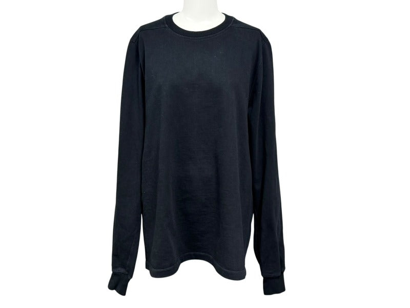 RICK OWENS リックオウエンス 22SS Crewneck Long-Sleeve Tee ロンT RU01B1277-BA ブラック サイズS 美品 中古 4b005810