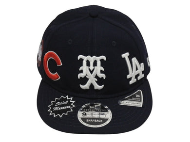新品未使用 SAINT MICHAEL × NEW ERA × MLB セントマイケル ニューエラ 59fifty スナップバック 東京シリーズ限定キャップ カブス ドジャース ネイビー 中古 4b005815