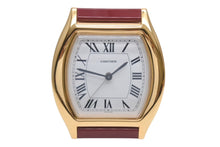 画像をギャラリービューアに読み込む, 極美品 CARTIER カルティエ Tortue トーチュ 置時計 重量約336.0g 白文字盤 クォーツ ゴールド ボルドー スイス製 中古 4b005829