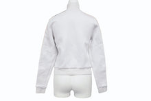 画像をギャラリービューアに読み込む, MIUMIU ミュウミュウ 20SS トラックジャケット MJL668 サイズS アームロゴ ライトグレー コットン ポリアミド 美品 中古 4b005831