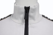 画像をギャラリービューアに読み込む, MIUMIU ミュウミュウ 20SS トラックジャケット MJL668 サイズS アームロゴ ライトグレー コットン ポリアミド 美品 中古 4b005831