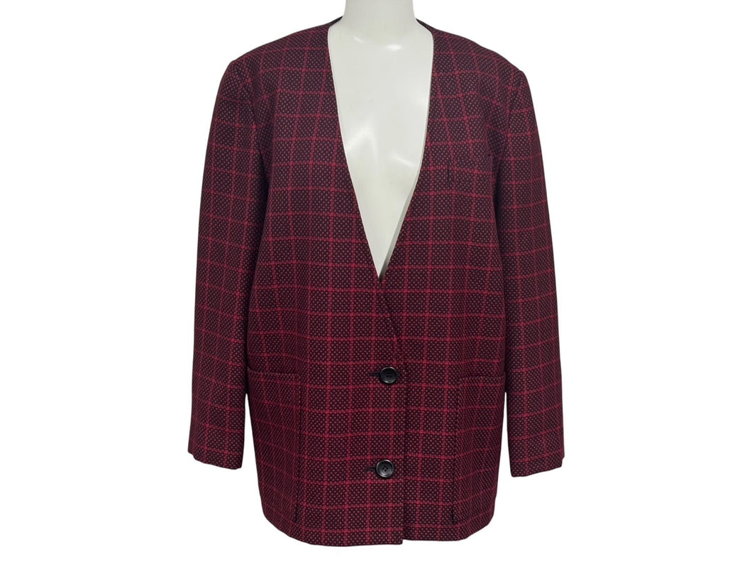 極美品 Christian Dior クリスチャンディオール PRET-A-PORTER プレタポルテ ノーカラー テーラードジャケット 3090KB94 サイズS 中古 4b005832