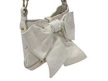 画像をギャラリービューアに読み込む, YVES SAINT LAURENT イヴサンローラン リボンバッグ ショルダーバッグ 151215 レザー ホワイト ゴールド金具 美品 中古 4b005837