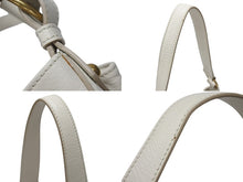 画像をギャラリービューアに読み込む, YVES SAINT LAURENT イヴサンローラン リボンバッグ ショルダーバッグ 151215 レザー ホワイト ゴールド金具 美品 中古 4b005837