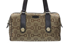 Load image into Gallery viewer, Gucci グッチ ボストンバッグ ホースビット刺繍 カーキ 248270 キャンバス ブラウン ベージュ 美品 中古 4b005845