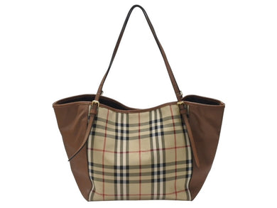 Burberry バーバリー Nova Check Tote Bag ノヴァチェック トートバッグ ハンドバッグ 1990-2000s ベージュ ブラウン 美品 中古 4b005849
