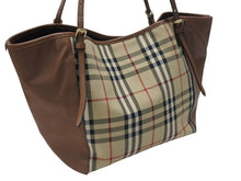 画像をギャラリービューアに読み込む, Burberry バーバリー Nova Check Tote Bag ノヴァチェック トートバッグ ハンドバッグ 1990-2000s ベージュ ブラウン 美品 中古 4b005849