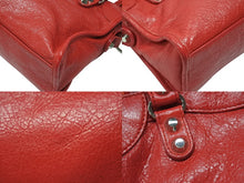 Load image into Gallery viewer, BALENCIAGA バレンシアガ クラシック ミニ シティ 2WAY ショルダーバッグ 300295 ロゴ レッド シルバー金具 美品 中古 4b005850