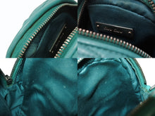 画像をギャラリービューアに読み込む, MIUMIU ミュウミュウ マイクロリュック チェーンショルダーバッグ マテラッセ ラムスキン ターコイズブルー シルバー金具 美品 中古 4b005851