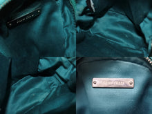 画像をギャラリービューアに読み込む, MIUMIU ミュウミュウ マイクロリュック チェーンショルダーバッグ マテラッセ ラムスキン ターコイズブルー シルバー金具 美品 中古 4b005851