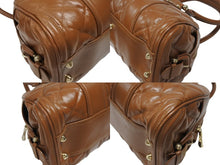 画像をギャラリービューアに読み込む, 極美品 BURBERRY バーバリー Bowling ボーリング ボストンバッグ FF12501 WS12501 ブラウン ゴールド金具 中古 4b005854