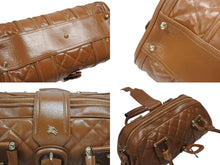 画像をギャラリービューアに読み込む, 極美品 BURBERRY バーバリー Bowling ボーリング ボストンバッグ FF12501 WS12501 ブラウン ゴールド金具 中古 4b005854