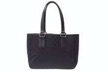 Load image into Gallery viewer, GUCCI グッチ GGパターン ハンドバック トートバッグ 113019 ブラック 黒 シルバー金具 キャンバス 美品 中古 4b005855