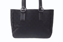 Load image into Gallery viewer, GUCCI グッチ GGパターン ハンドバック トートバッグ 113019 ブラック 黒 シルバー金具 キャンバス 美品 中古 4b005855