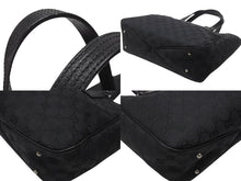 Load image into Gallery viewer, GUCCI グッチ GGパターン ハンドバック トートバッグ 113019 ブラック 黒 シルバー金具 キャンバス 美品 中古 4b005855