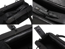 Load image into Gallery viewer, 極美品 GUCCI グッチ バンブー ハンドバッグ ウッド調 GGキャンバス イタリア製 レザー ブラック 中古 4b005856