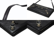 Load image into Gallery viewer, 極美品 BALENCIAGA バレンシアガ ジャイアントコンチネンタル 長財布 ハンドバッグ ブラック シルバー金具 中古 4b005859