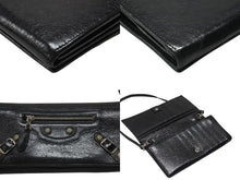 Load image into Gallery viewer, 極美品 BALENCIAGA バレンシアガ ジャイアントコンチネンタル 長財布 ハンドバッグ ブラック シルバー金具 中古 4b005859