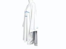 Load image into Gallery viewer, 極美品 BALENCIAGA バレンシアガ Food Holiday Two Piece Long Sleeved Shirt プリントロゴレイヤード長袖Tシャツ 698089 TMVL2 ホワイト サイズ3 中古 4b005873