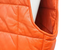 画像をギャラリービューアに読み込む, 極美品 BOTTEGA VENETA ボッテガヴェネタ レザーキルティングベスト 712269 ジープスキン ポリエステル レッド YZERR私物 サイズM 4b005886 中古