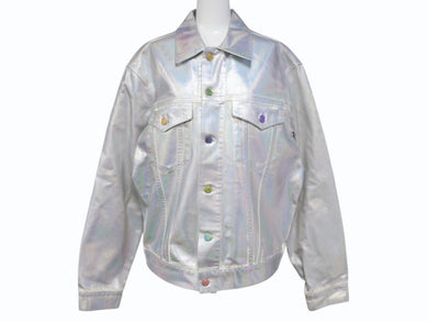 ACNE STUDIOS アクネストゥディオズ デニムジャケット YZERR私物 コットン シルバー サイズ50 美品 中古 4b005887
