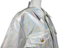 画像をギャラリービューアに読み込む, ACNE STUDIOS アクネストゥディオズ デニムジャケット YZERR私物 コットン シルバー サイズ50 美品 中古 4b005887