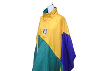 Load image into Gallery viewer, 極美品 BALENCIAGA バレンシアガ カラーブロック ナイロンジャケット 18AW YZERR着用 イエロー グリーン パープル サイズ46 中古 4b005888