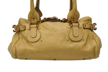 画像をギャラリービューアに読み込む, Chloe クロエ パディントン ショルダーバッグ ハンドバッグ 020651 5276 レザー ベージュ ゴールド金具 美品 中古 4b005929