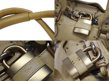 画像をギャラリービューアに読み込む, Chloe クロエ パディントン ショルダーバッグ ハンドバッグ 020651 5276 レザー ベージュ ゴールド金具 美品 中古 4b005929