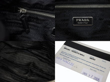 Load image into Gallery viewer, PRADA プラダ ホーボー ワンショルダーバッグ ハンドバッグ トライアングルロゴ BR3291 ナイロン レザー ブラック シルバー金具 美品 中古 4b005934
