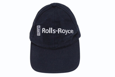 ROLLS ROYCE ロールスロイス RR キャップ 帽子 ブランドロゴ コットン 中国製 ネイビー ワンサイズ 美品 中古 4b005945