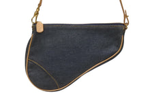 画像をギャラリービューアに読み込む, Christian Dior クリスチャンディオール ガリアーノ期 サドルポーチ アクセサリーポーチ MC0701 デニム 美品 中古 4b005978