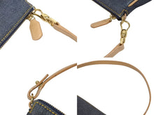 画像をギャラリービューアに読み込む, Christian Dior クリスチャンディオール ガリアーノ期 サドルポーチ アクセサリーポーチ MC0701 デニム 美品 中古 4b005978