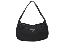 Load image into Gallery viewer, PRADA プラダ ワンショルダーバッグ ブラック ナイロン レザー ハンドバッグ BR0744 トライアングルロゴ 美品 中古 4b005997
