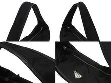 Load image into Gallery viewer, PRADA プラダ ワンショルダーバッグ ブラック ナイロン レザー ハンドバッグ BR0744 トライアングルロゴ 美品 中古 4b005997