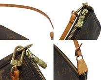 画像をギャラリービューアに読み込む, LOUIS VUITTON ルイヴィトン ポシェット アクセソワール アクセサリーポーチ M51980 モノグラム ブラウン レザー PVC 美品 中古 4b006003